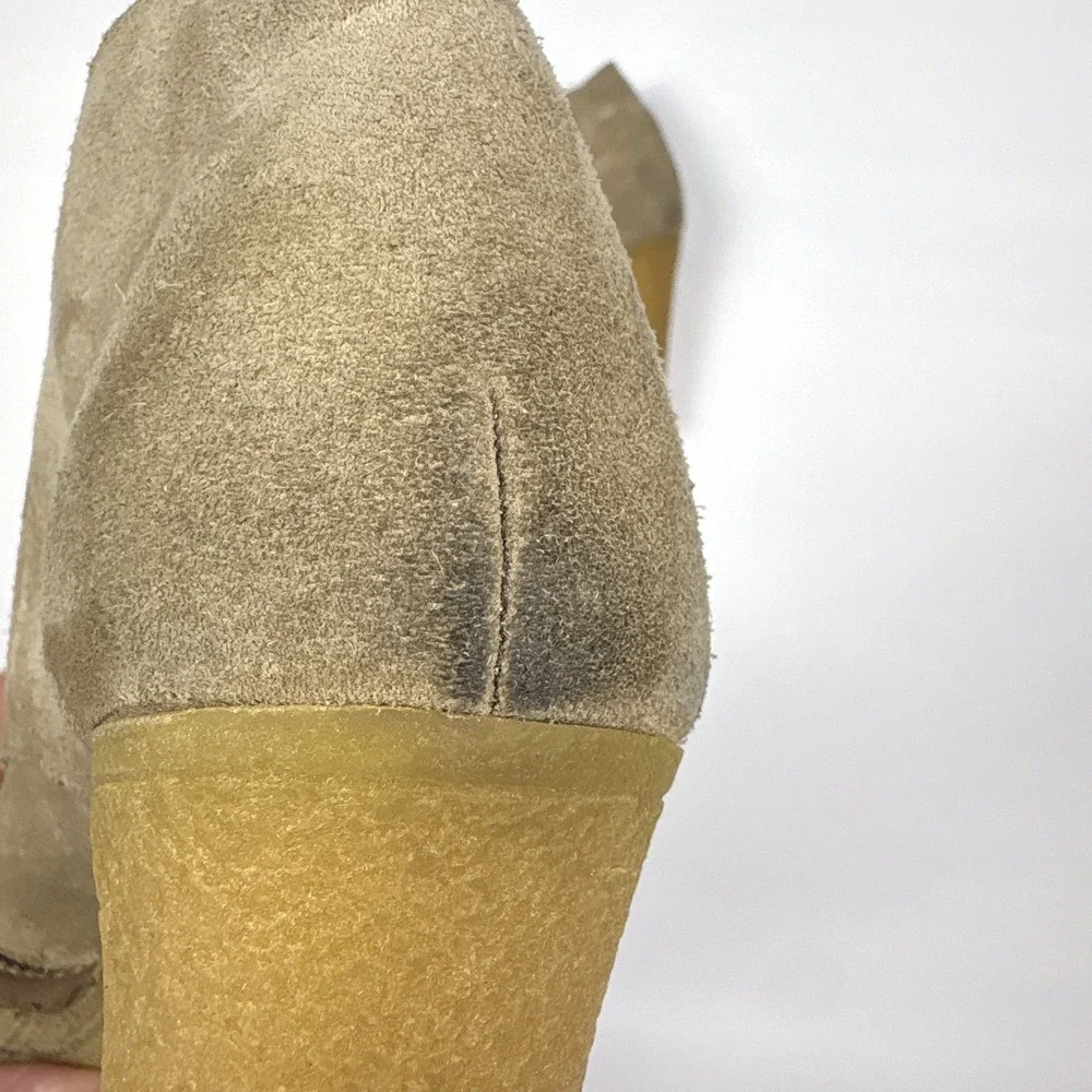 J Crew MacAlister Suede Bootie Womens Sz 7‎ Tan Beige Block Heel Chukka Desert
